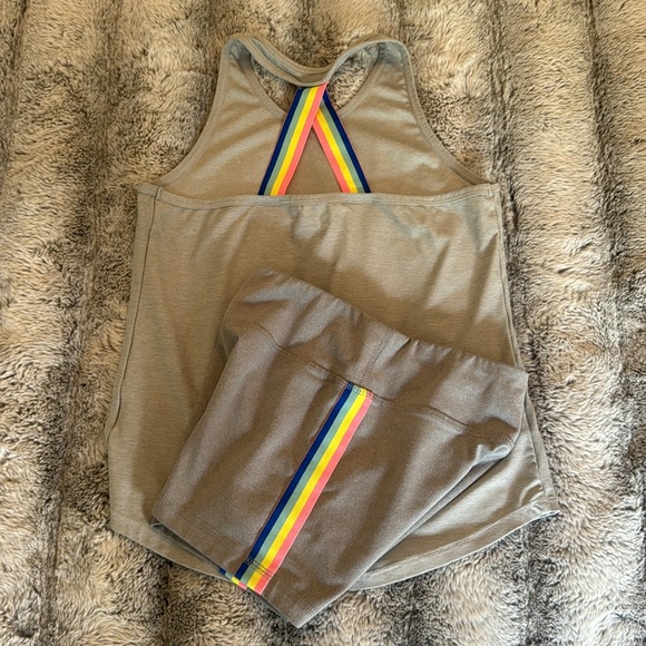 DSG Girls Bike Shorts & Matching Tank Top - Small (8/9) - Picture 2 of 6